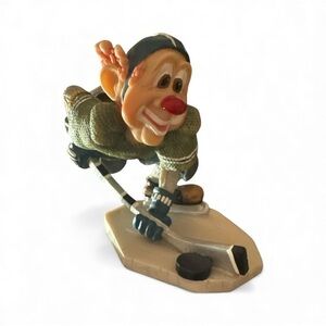 Hockey Clown Player Figurine Collectible- Green and Blue Slapstix Hot Shot NWT
